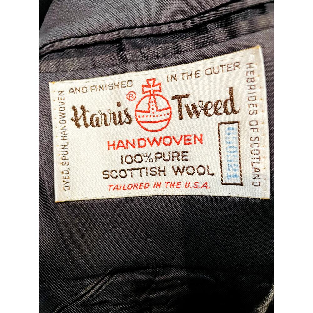 Harris Tweed Scotland Sport Coat Blazer Mens 48R Brown Flecked 100% Wool - Picture 2 of 11